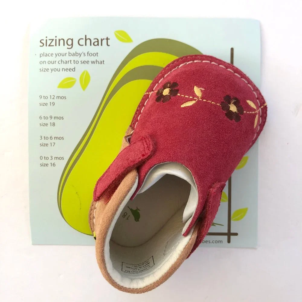 Pipit Eco-Friendly Suede Floral Baby Shoes
